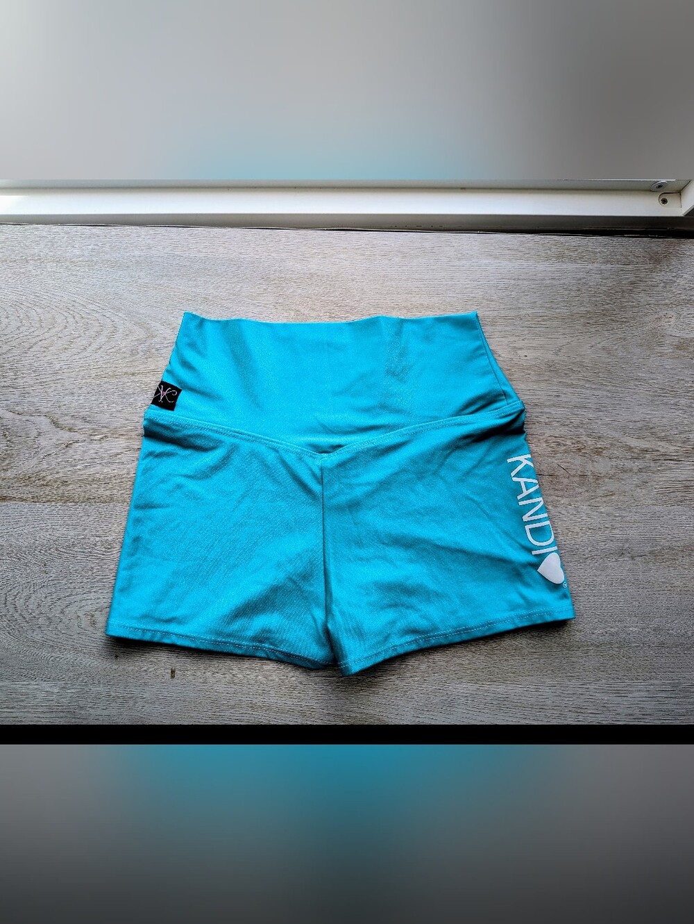 Kandi Kouture Shorts Teal Ruched Back Size TM 6/7